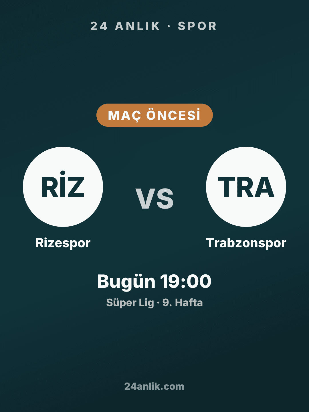 Rizespor - Trabzonspor maçı bugün: Başlama saati 19:00